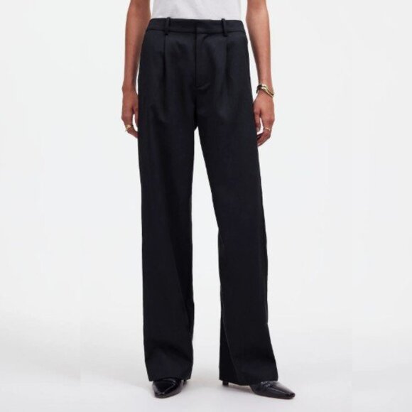 Madewell Slouchy Straight Pants in Drapey Twill - Picture 2 of 4